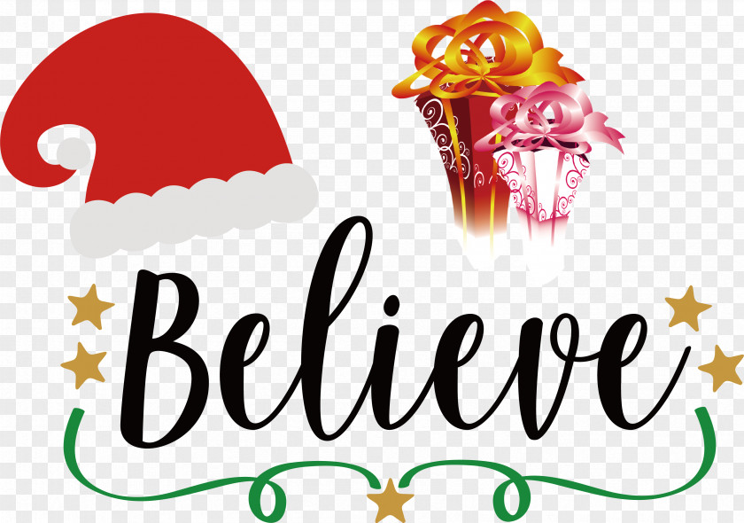 Believe Santa Christmas Winter PNG