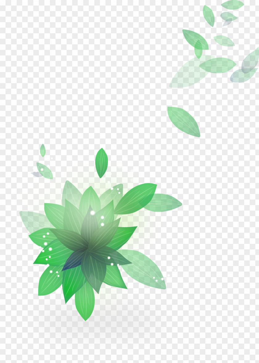 Green Fresh Lotus Floating Material Leaf PNG