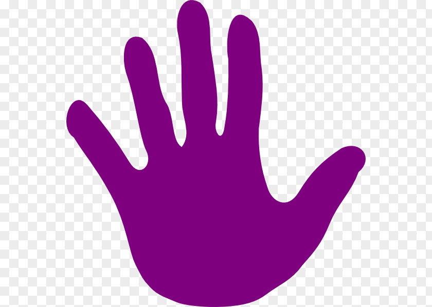 Handprint Template Thumb Hand Model Purple Font PNG
