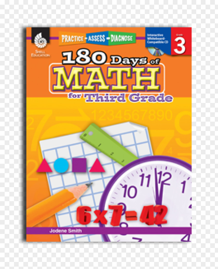 Mathematics 180 Days Of Math For Kindergarten: Practice, Assess, Diagnose Second Grade Third Teacher PNG