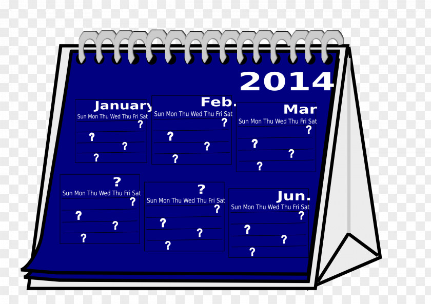 Station Calendar Blue PNG