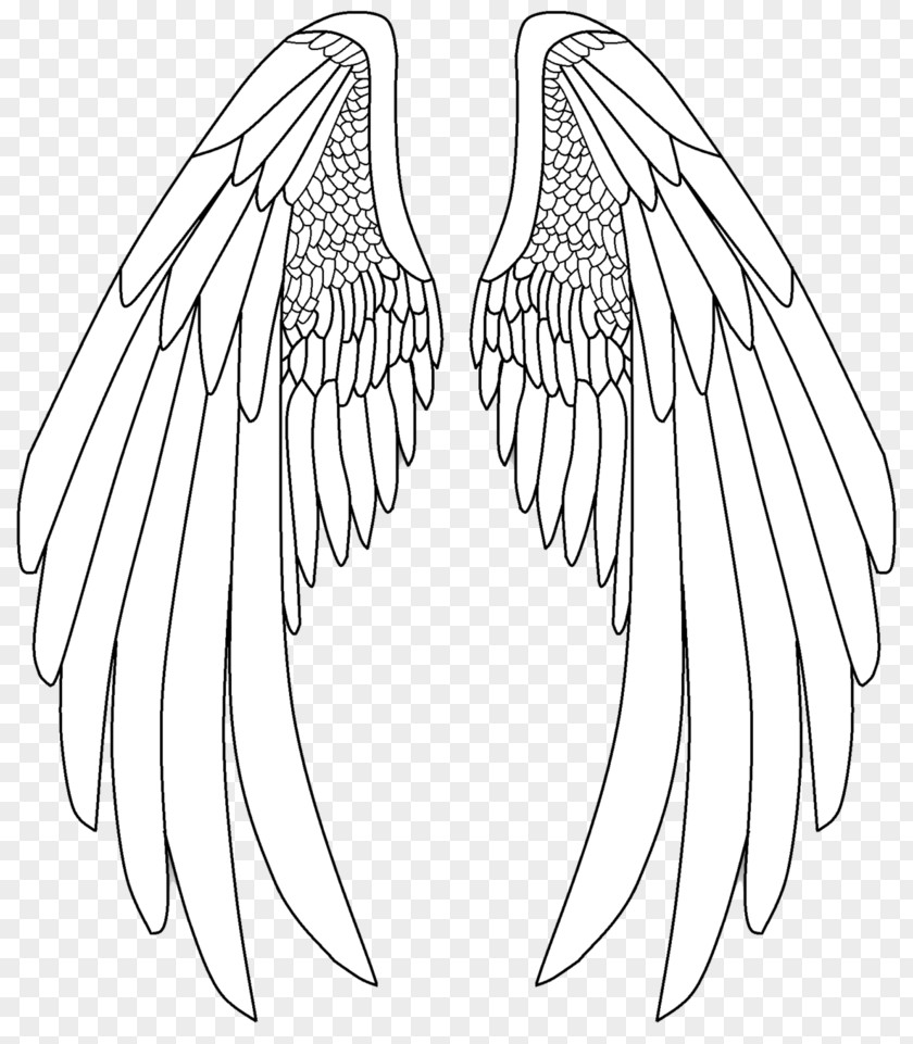 Angel Wings Drawing Sketch PNG