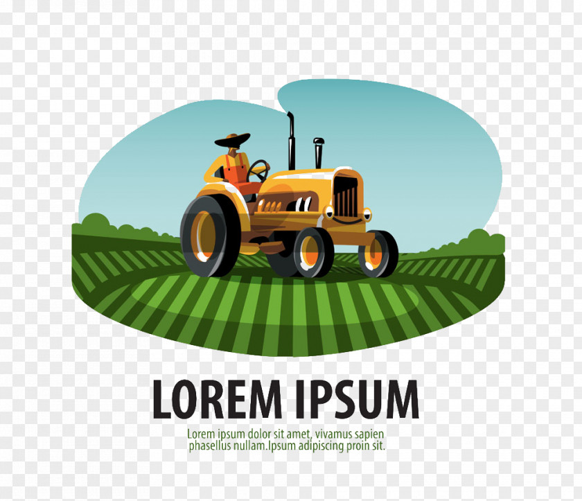 Man Tractor Agriculture Agricultural Machinery Farm Logo PNG