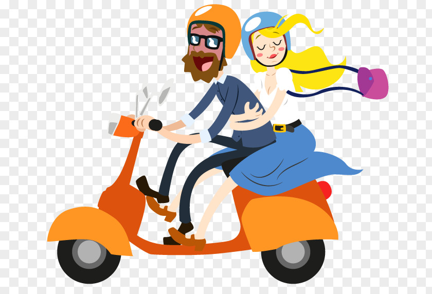 Scooter Motorcycle Moped Vespa Bicycle PNG