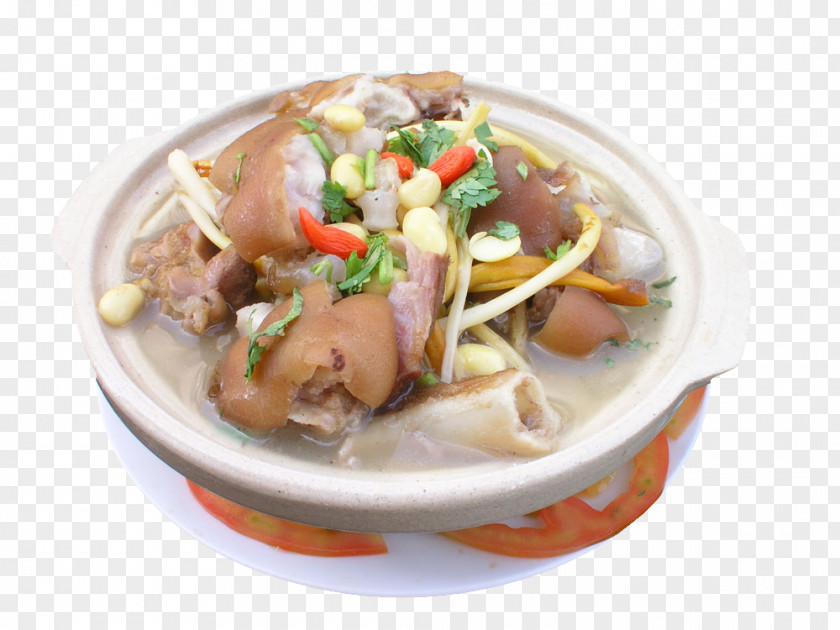 Soy Trotter Pot Lily Picture Material Chinese Cuisine Thai Pigs Trotters Eisbein PNG