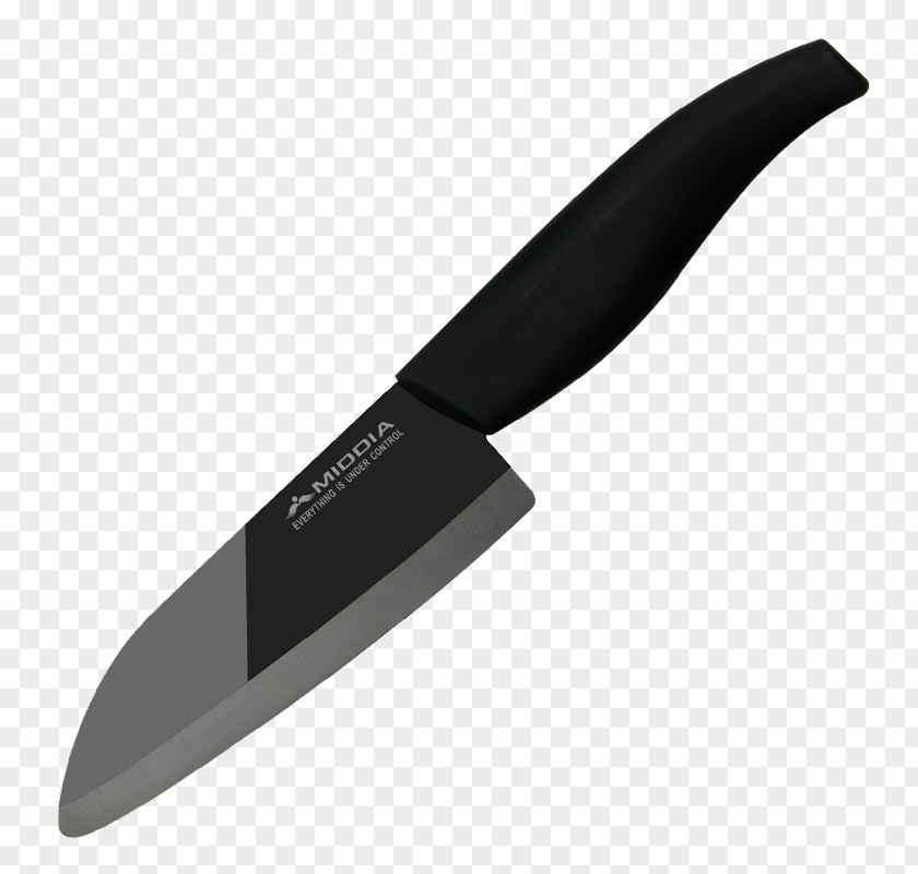 Black Knife Cut Meat Chopper Ceramic Santoku Chefs Kitchen PNG