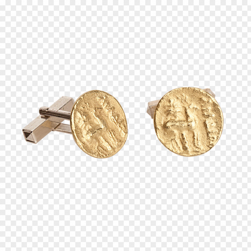 Gold Earring Cufflink Coin Jewellery PNG