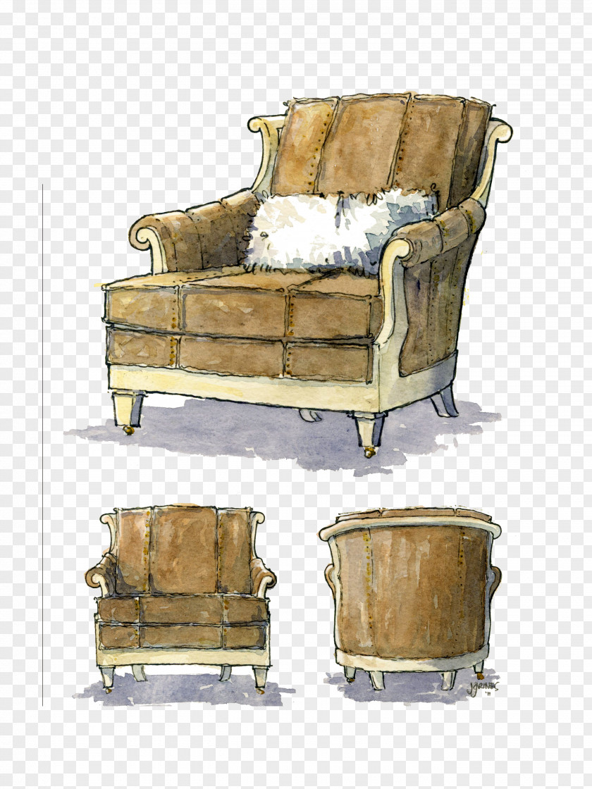Hand-painted European-American Casual Sofa Hickory Chair Table King Furniture PNG