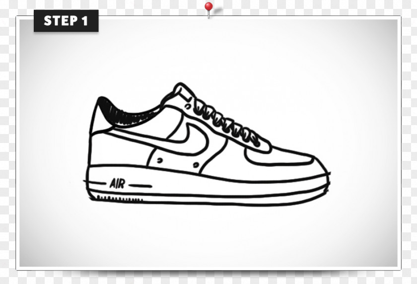 Shoes Outline Air Force Shoe Nike Sneakers Clip Art PNG