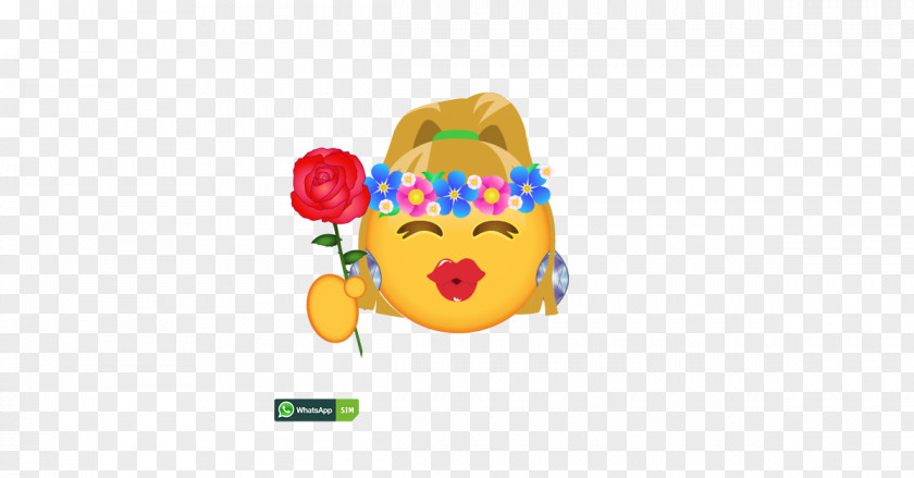 Blumenkranz Smiley Emoticon Emoji Vacation WhatsApp PNG