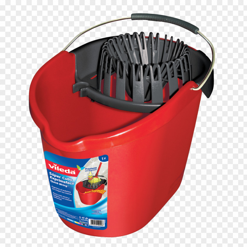 Bucket Vileda Mop Cleaning Plastic PNG