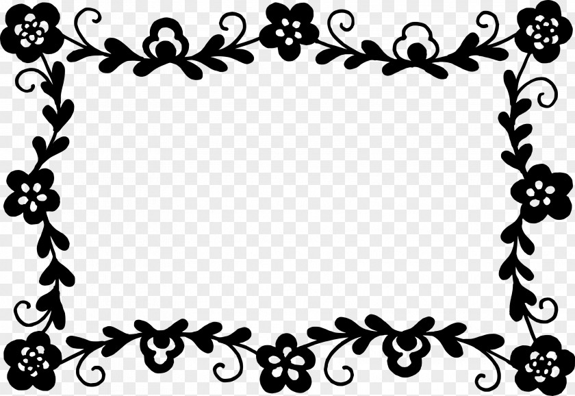 Frame Vector Flower PNG