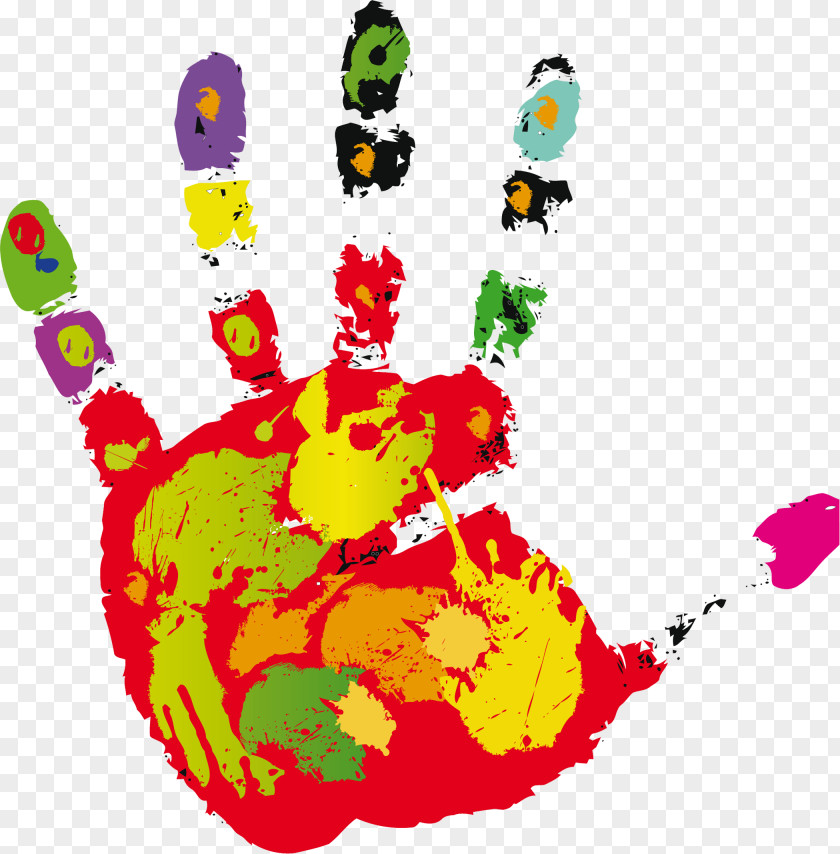 Hand Painted Footprint Clip Art PNG