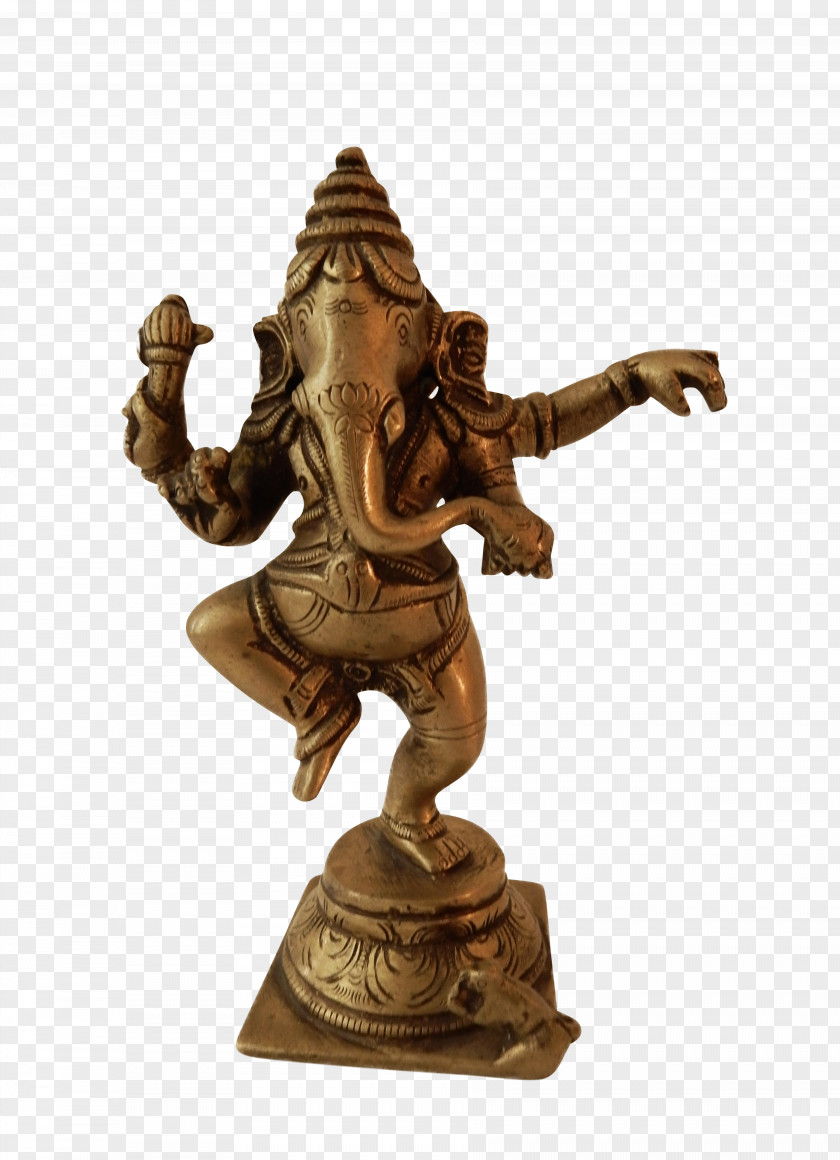 Little Girls Worship To Lord Shiva Ganesha Bronze Sculpture Statue PNG