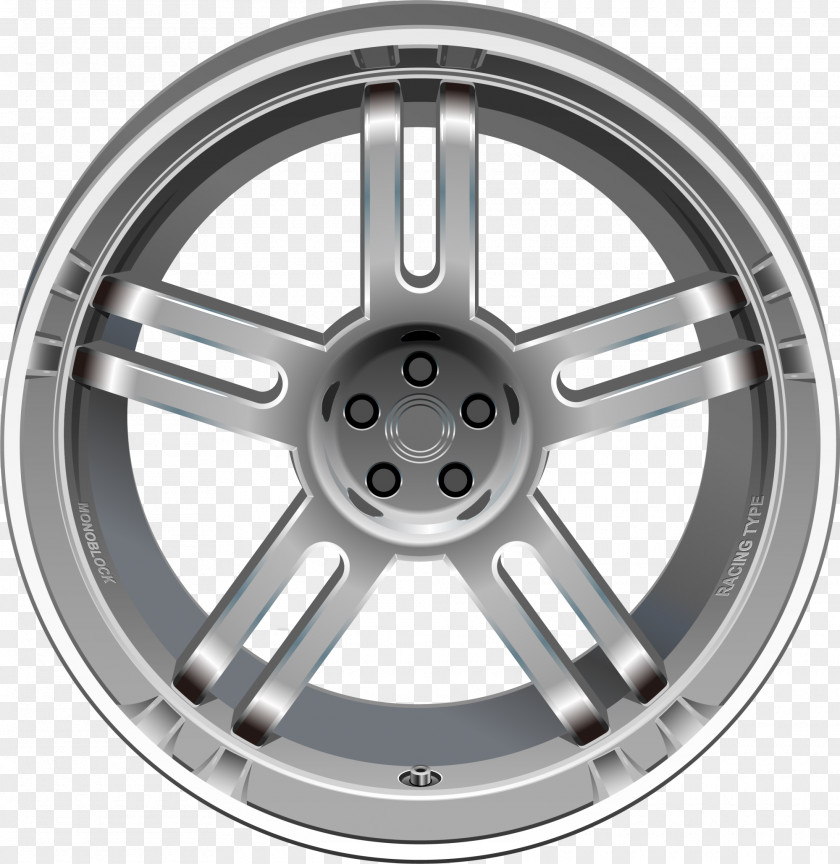 Silver Mechanical Tire Car Cadillac De Ville Series Rim Wheel PNG