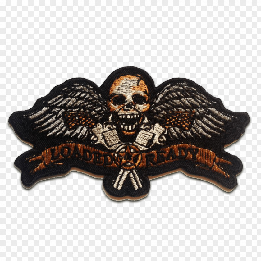 Skull Totenkopf Embroidered Patch Color Black PNG