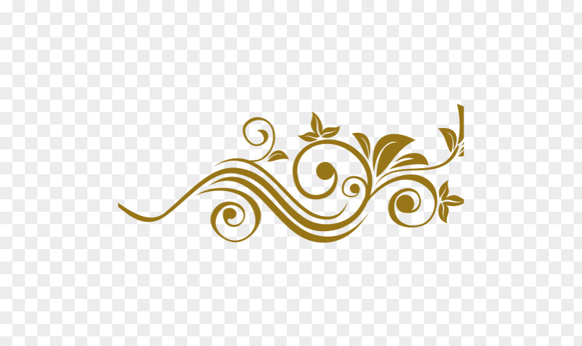 Vector Gold Floral Deformation Creative Border Arabesque Clip Art PNG
