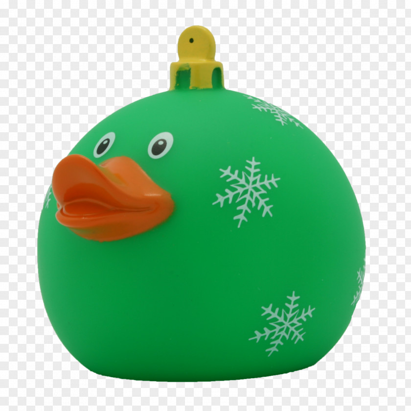 Rubber Duck Christmas Toy Green PNG