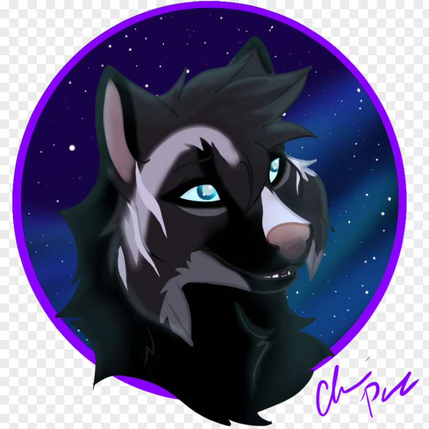 Blindly Whiskers Black Cat Werewolf PNG