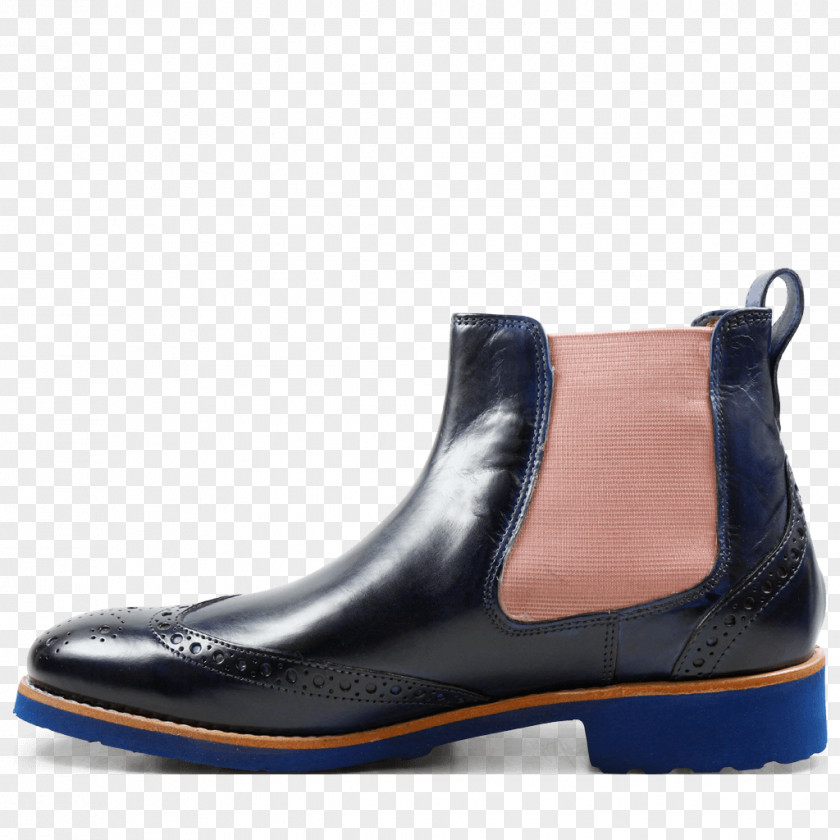 Boot Botina Shoe Leather Blue PNG