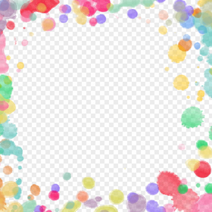 Colorful Bubble Border Color PNG
