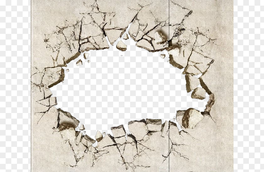Land Crack Painting Drawing Wall PNG