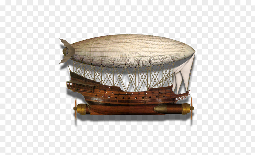 Steampunk Airship Victorian Era Blimp PNG