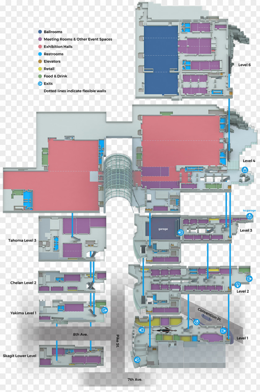 Toy Exhibition Hall Washington State Convention Center Restaurant Map PNG