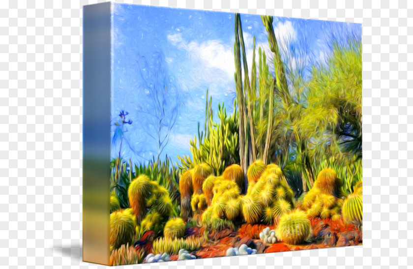 Van Gogh Majorelle Blue Garden Ecosystem Aquarium Plant PNG