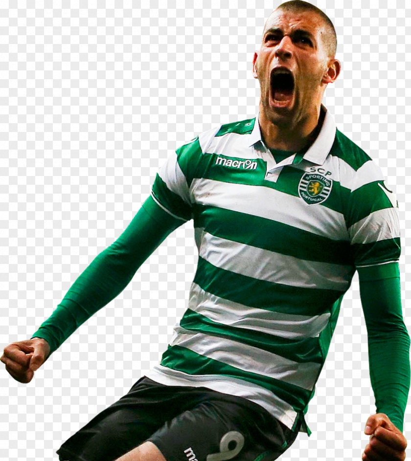 Dost Islam Slimani 2018 World Cup Algeria National Football Team Jersey Sporting CP PNG