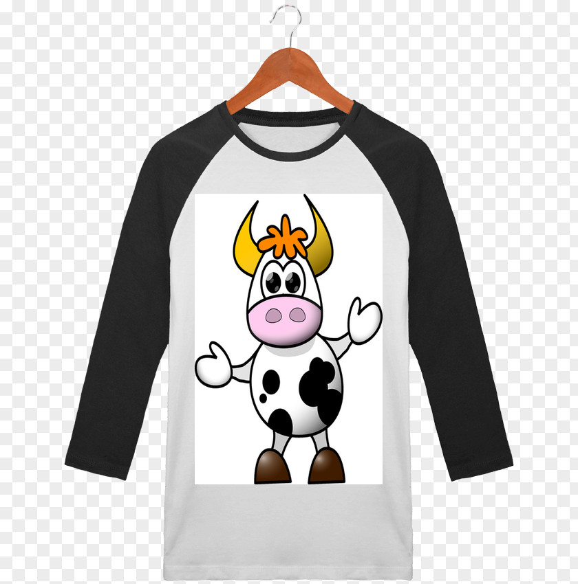 Happy Cow T-shirt Sleeve Collar Unisex Rugby Shirt PNG