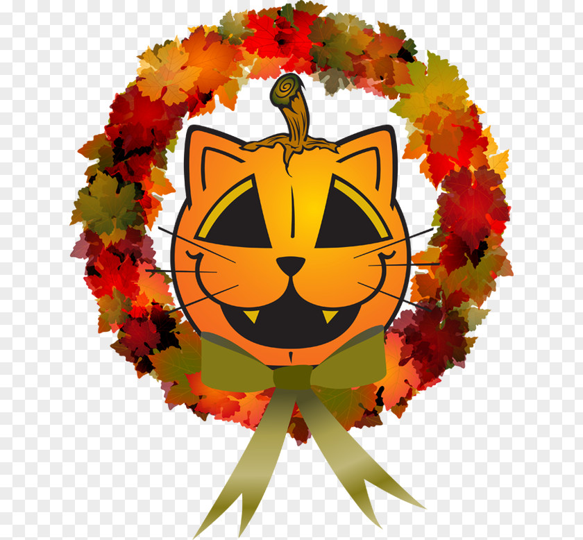 Wreath Art Jack-o-lantern Free Content Clip PNG