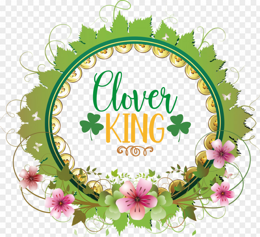 Clover King St Patricks Day Saint Patrick PNG