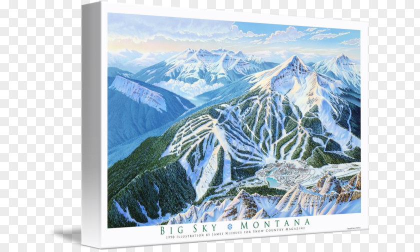 Painting Mount Scenery Gallery Wrap Glacial Landform Canvas PNG