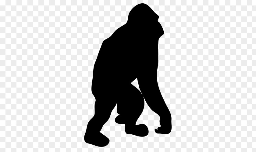 Silhouette Ape Primate Clip Art PNG
