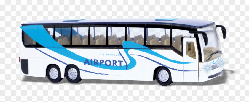 Touring Car Airport Bus Die-cast Toy Model PNG