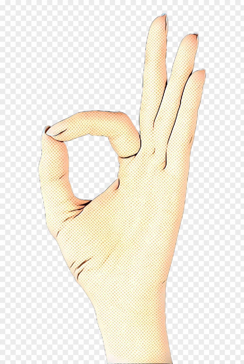 Beige Wrist Finger Hand Skin Glove Personal Protective Equipment PNG