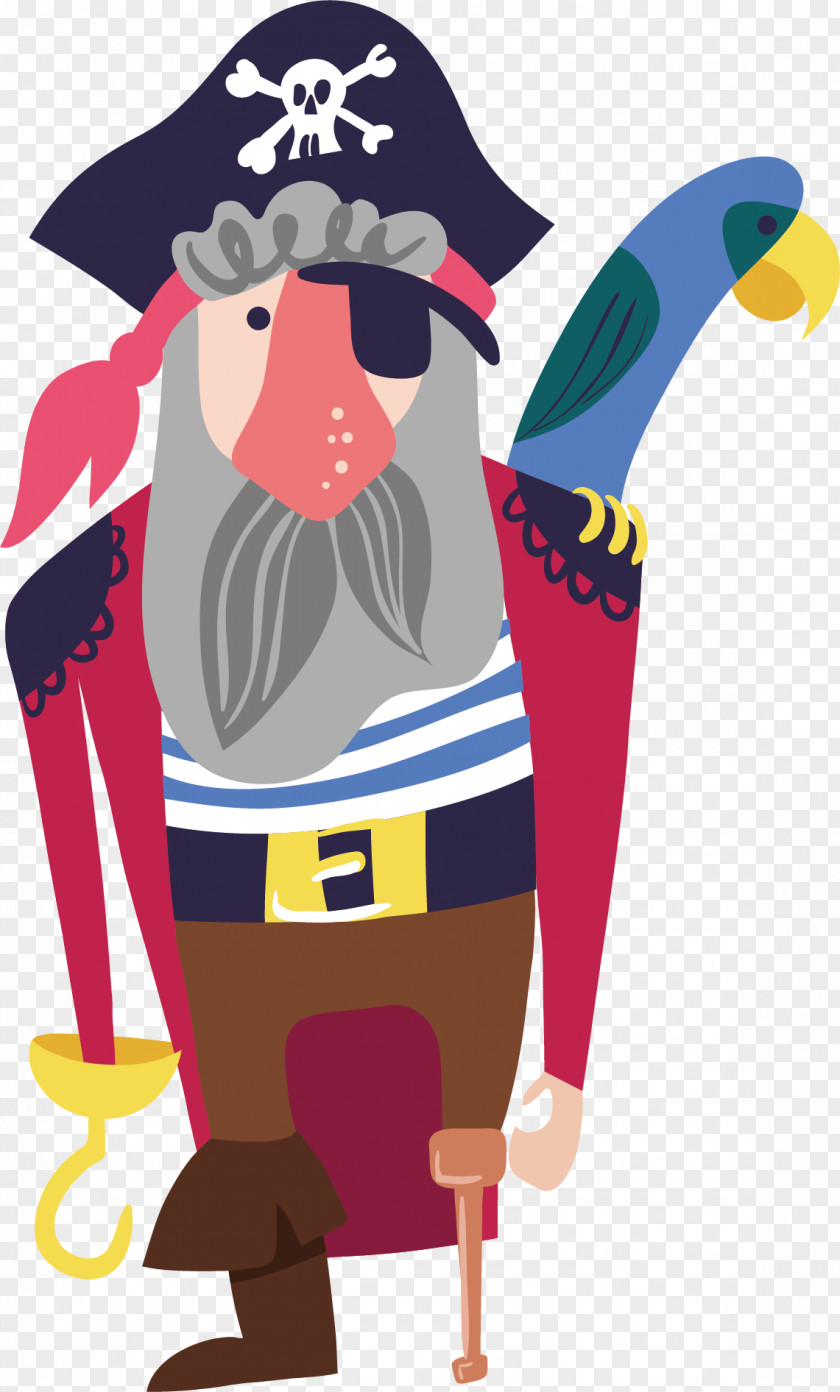 Hand Painted Pirate Vector Piracy Spoonflower Clip Art PNG