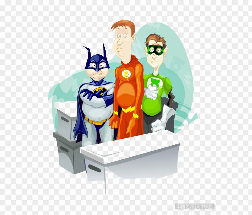 Simple Work Superman Illustrations Cartoon Illustration PNG