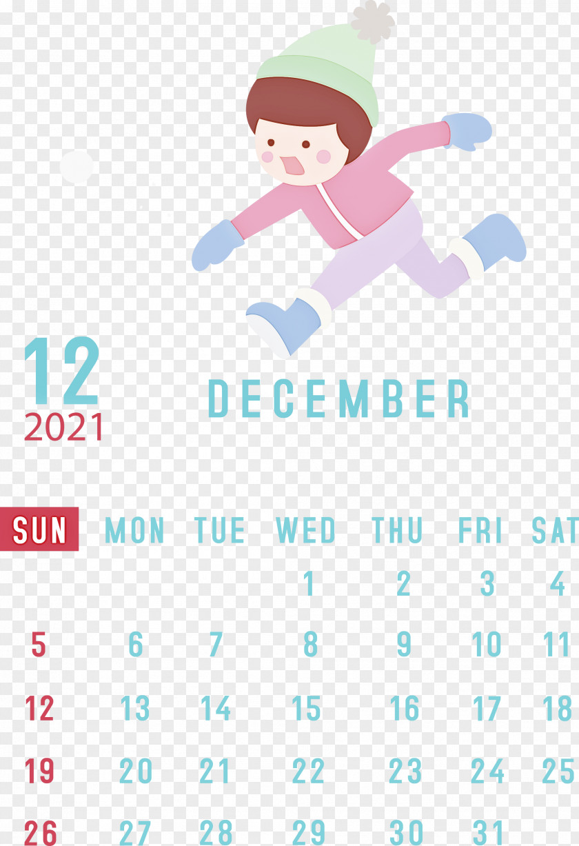 December 2021 Printable Calendar PNG