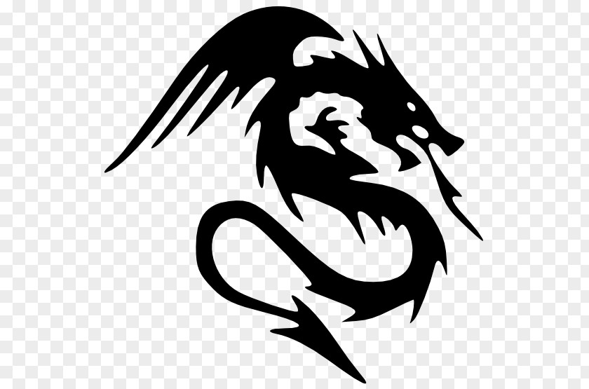 Dragon Tattoos High-Quality Black And White Clip Art PNG