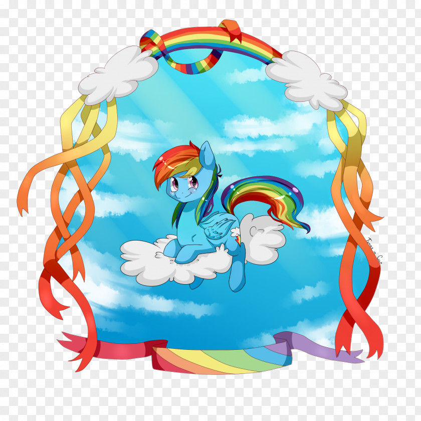 Rainbow Cloud Character Fiction Font PNG