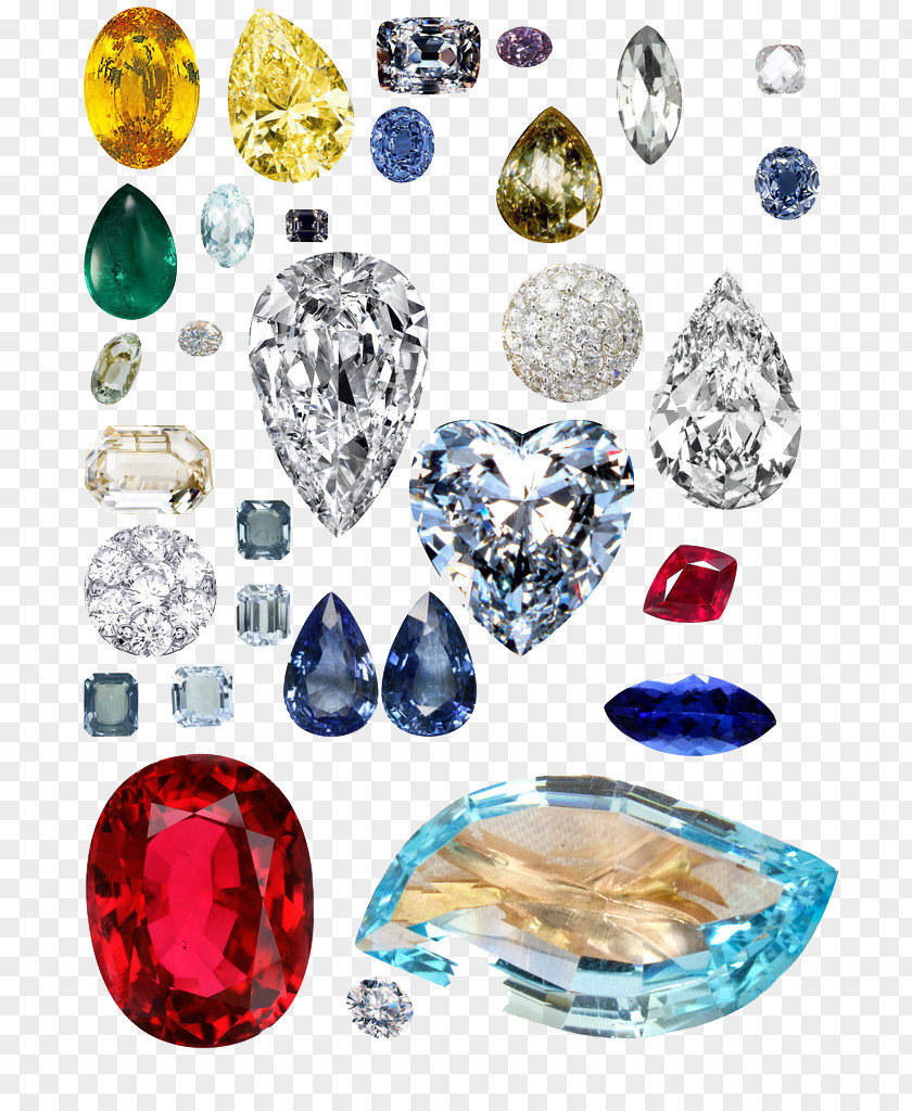 A Variety Of Drop-type Diamond Sapphire PNG