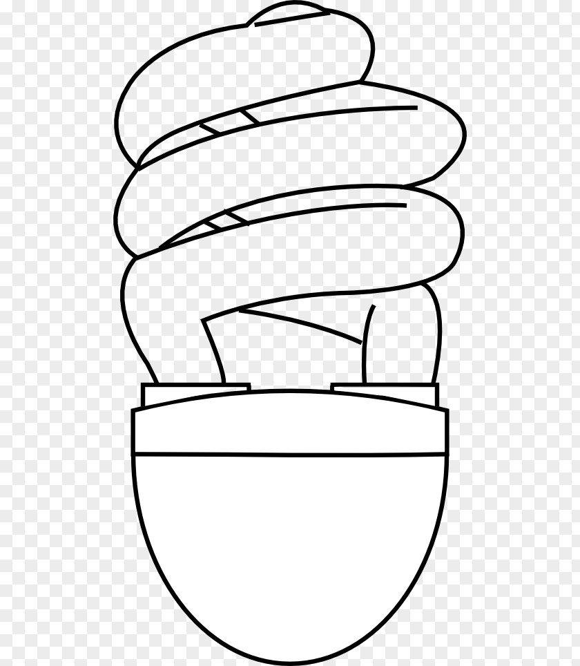 Light Bulb Outline Incandescent Compact Fluorescent Lamp Clip Art PNG