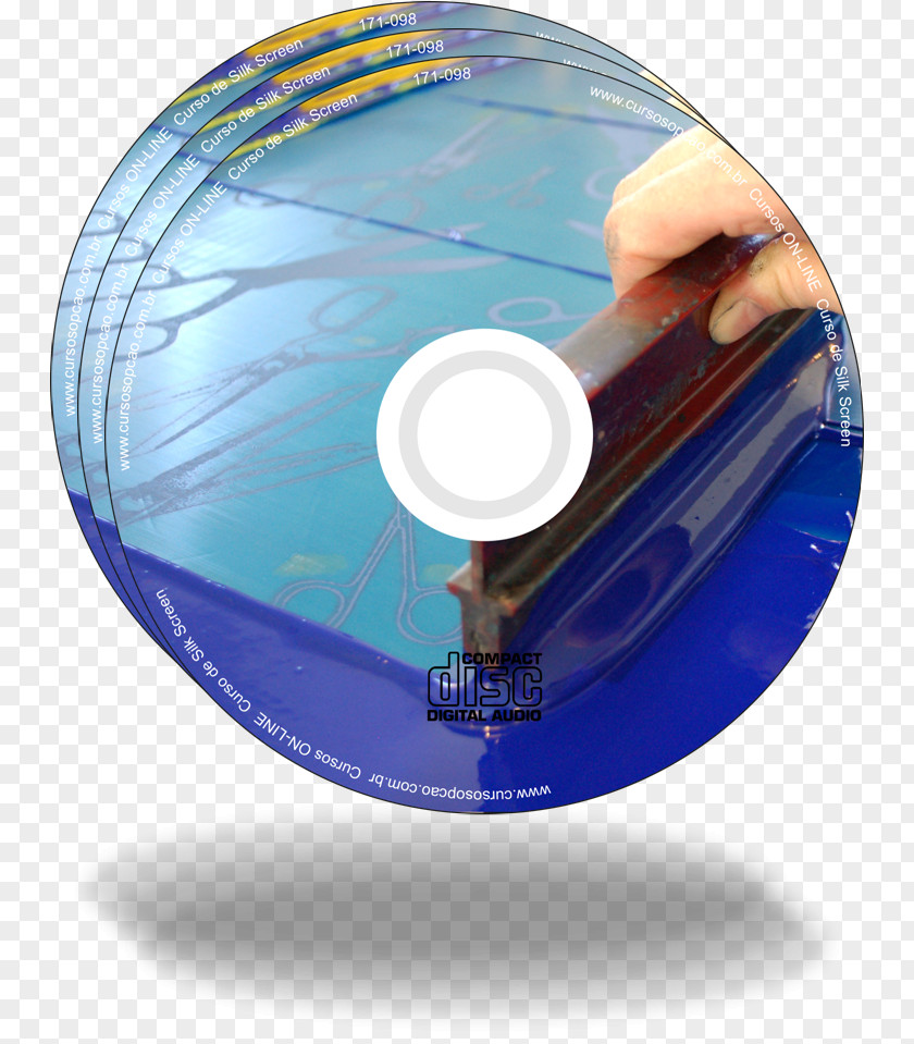 Silk Screen Printing Compact Disc Paper Painting PNG
