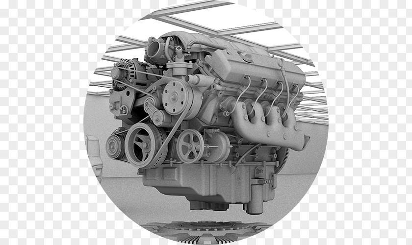 Engine Motor Vehicle Machine White PNG