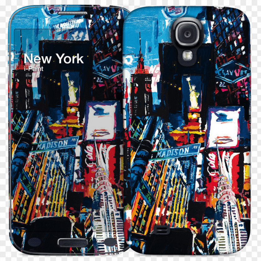 Galxy Mobile Phone Accessories New York City Paint Collage Polyurethane PNG