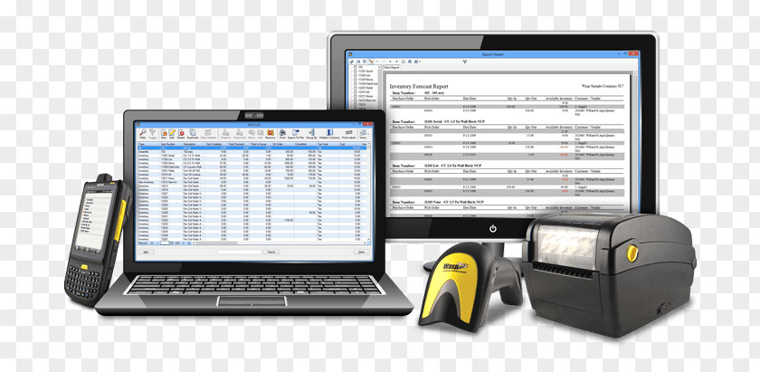 Inventory Software Management Control Barcode Scanners PNG