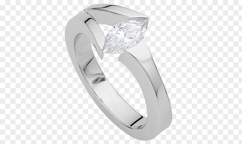 Ring Engagement Tension Diamond Cut PNG