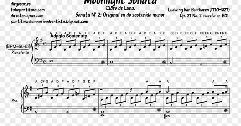 Sheet Music Piano Sonata No. 14 Claro De Luna E Minor PNG minor, sheet music clipart PNG